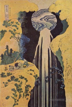 葛飾北斎 Katsushika Hokusai Werke - Der Wasserfall von Amida hinter der Kiso Straße Katsushika Hokusai Ukiyoe